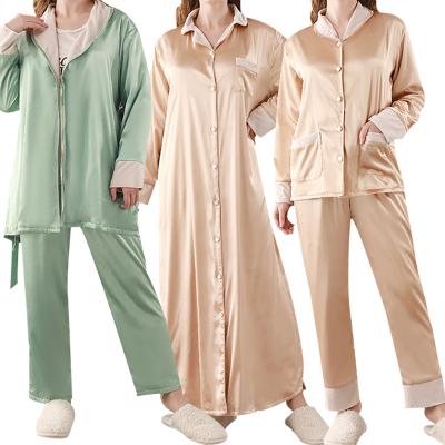 China High Quality Breathable Soft Flannel Pajamas Sets Girls Winter Plush Women's Sleepwear Pants Homewear Loose Loungewear For Women for sale