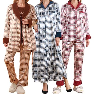 China High Quality Breathable Soft Flannel Pajamas Sets Girls Winter Plush Women's Sleepwear Pants Homewear Loose Loungewear For Women for sale