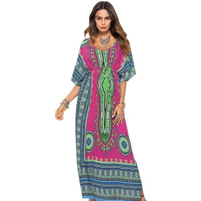 China 7designs Dubai low MOQ maxi loose hot saling islamic abaya soft printing women apparel free for sale