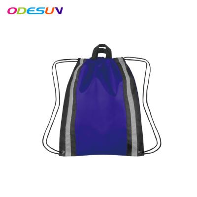 China New Sedex 4P Waterproof BSCI Audit Material Promotional Colorful Polyester With Handle Drawstring Bag for sale