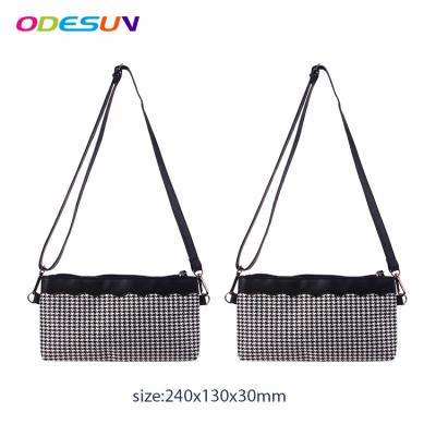 China Daily Life Sedex 4P Audit BSCI Audit Houndstooth Material Promotional Polyester And PU New Tote Bag for sale