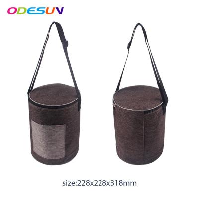 China New Promotional 300D Snowflake Material Outdoor Cooler Lunch Bag Nylon And Nonwoven Round Bag for sale