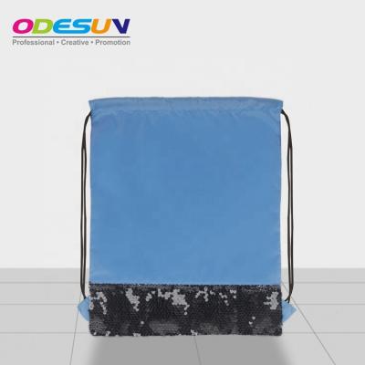 China Promotional Drawstring Polyester Bag New Promotional Bag And Sequin Glitter Drawstring Bag for sale