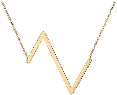 China Environmental Friendly Initial Necklace For Women Gold Delicacy Stainless Steel Jewelry O Chain Name Necklace Z Initial Letter Tasty Necklace for sale