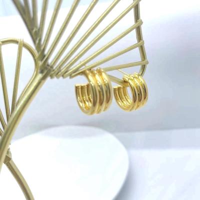 China Fashion Jewelry Plated Round Endless Stainless Steel Tube Circle Hoop Earrings Cartilage Hypoallergenic Earring Tragus Endless Earrings for sale