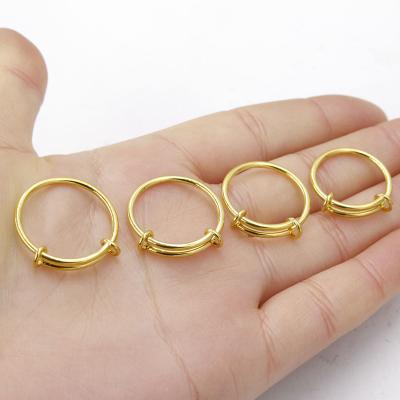 China Steel Character Ring Personalized Jewelry Factory Stainless Steel Coil Fashion Jewelry Ring Light 1.6mm Titanium Trendy Gold for sale