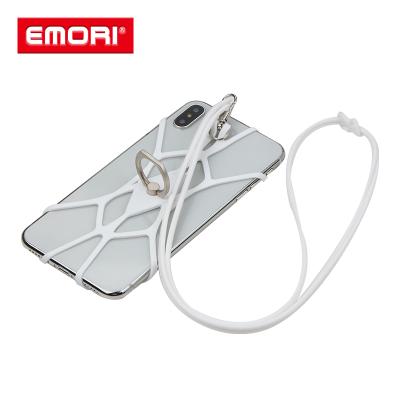 China Hot sale 30g high quality silicon phone strap holder silicone cell phone neck lanyard for sale