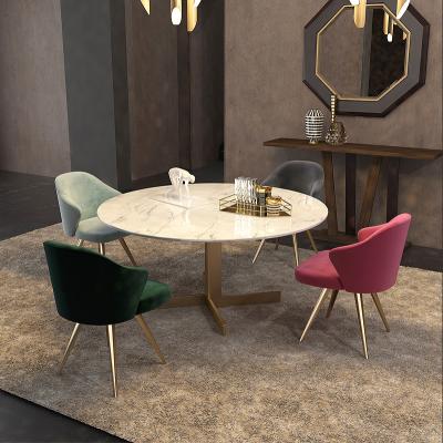 China New Design Adjustable Hot Sale Luxury Velvet Fabric Dining Room Furniture (Other) Dining Chairs Set for sale