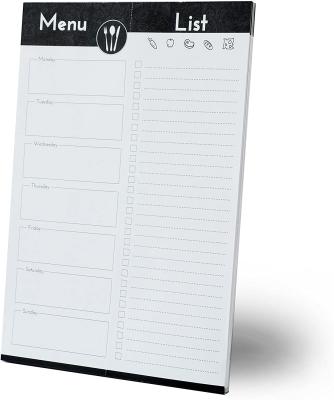 China Self Adhesive Weekly Meal Planner with Tear Out Grocery List Magnetic Notepad for sale