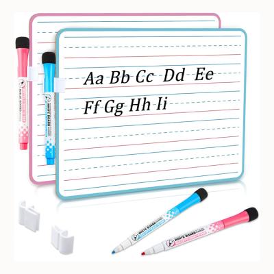 China 2PCS Kids Erase Board Small Double Sided Dry Durable Portable White Boards Desktop White Board for Kids Home and School for sale