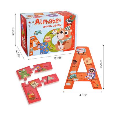 China Imaginative Play Montessori Baby Big Piece Learning Card Digital Puzzle Funny Number And Alphabet Learning 3d Puzzle Wooden Puzzle Numbers for sale