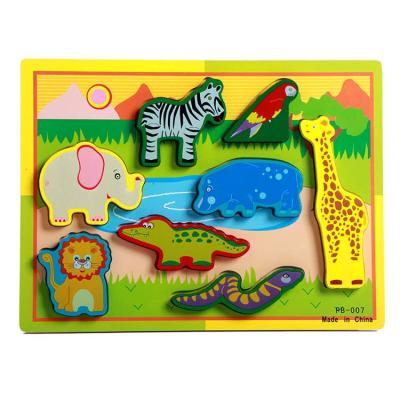 China Imaginative Play Educational Toys for Kids Ages 2-4 Boys and Girls 3D Wooden Jigsaw Animal Puzzles for Kids Toddler for sale