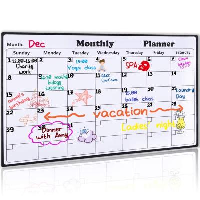 China Hot Selling Amazon Erase Magnetic Dry Sheet Wall Calendar Whiteboard Monthly Planner For Fridge for sale