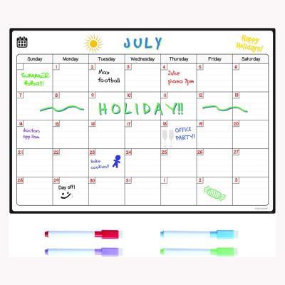 China Hot Selling Magnetic Shape Amazon Kitchen Fridge Whiteboard Calendar Calendar Planner for sale