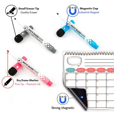 China Form Magnetic Planner Chart High Quality Easy Erasable Magnetic Time Calendar Long Duration For Fridge for sale