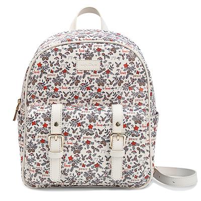 China Full Waterproof Printing Genuine Leather Backpack For Ladies Women Fashion Love Backpack Gift for sale