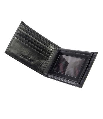 China Amazon RFID hot sale men's leather wallet made of original Italian genuine leather for sale