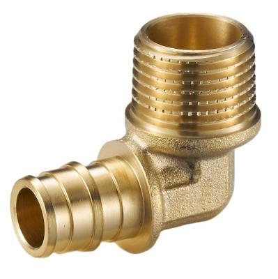 China Pipe Lines Connect Factory Low Price F1960 Quick Connect Male Thread Elbow Expansion Adapter Pex Crimp Brass Fittings for sale