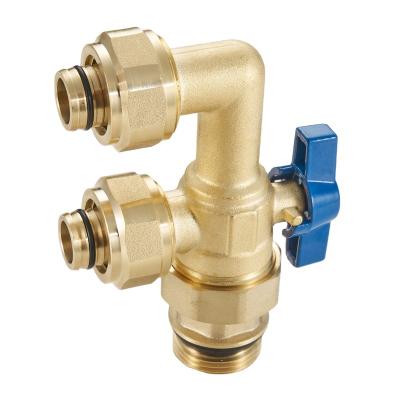 China Top Quality Male Thread 1inch PTFE Thread Diameter 2 Way Water Flow Control F Shape Forged Brass Ball Valve for sale