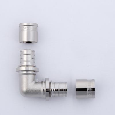 China Brass L16 L20 L25 90 Degree Equal Diameter Male Thread Pipe Fitting Elbow Free Connect for sale