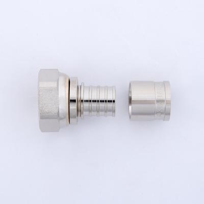 China S20 S25 3/4 Female Thread Brass Connection Reducing Brass Ferrule Union Nipple For Tubing for sale