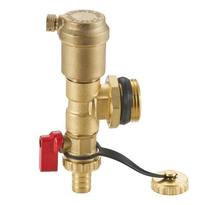 China General Wholesale Underfloor Heating Automatic Brass Vent Drain Valve Set For Water Manifold for sale