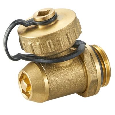 China General Hot Sales Heating Manifolds Drain Bolier Valve Brass Forged Drain Valve With Union Chain for sale