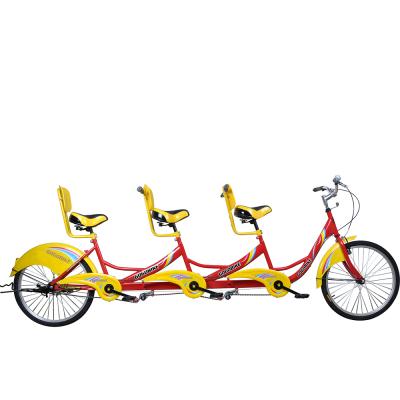 China 24 Inch Steel Frame Cheap Speed ​​Three People Steel Single Bikes For Sale for sale