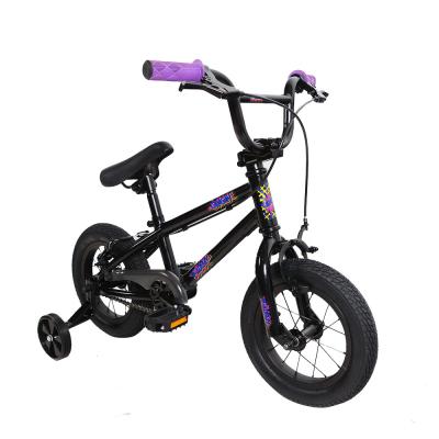 China cheap steel flat dirt 12 inch kids bmx bike with training wheel for sale