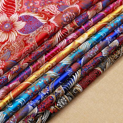 China China culture metallic yarn polyester brocade fabric for clothes for sale