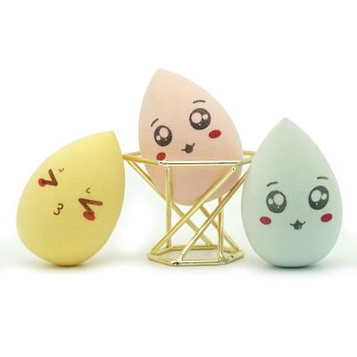 China Non-latex smile cute face expression makeup sponge pink beauty egg model emotive breath non-latex offered 500pcs for sale