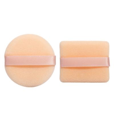 China Flocking Fuzzy Soft Washable Nude Skin Cotton Round Square Flocking Foundation Powder Puffs Makeup Sponge for sale