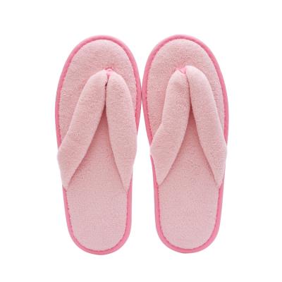 China Soft Ladies Coral Fleece Fuzzy Spa House Flip Flop Comfort Hotel Slippers Thong for sale