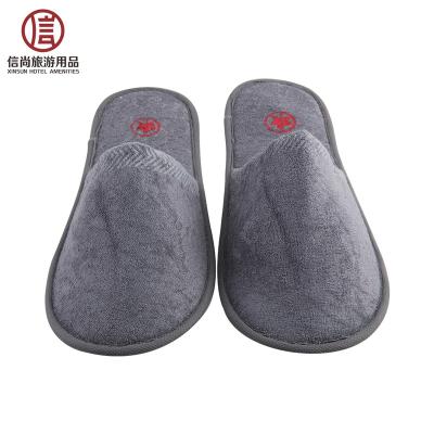 China Factory Sale Embroidery Airline Spa Hospital Hotel Soft Slippers for sale