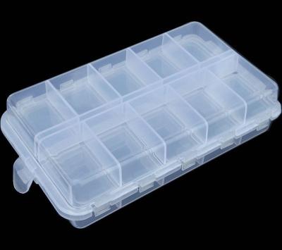 China Wholesale Plastic Double Deck 20 Bait Pads Box Transparent Plastic Box Fishing Tackle Box for sale