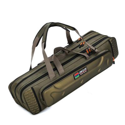 China UNIVERSAL Fishing Tackle Green 80cm Waterproof Bag Canvas Fishing Rod Bag Spacious Capacity Fishing Bag for sale