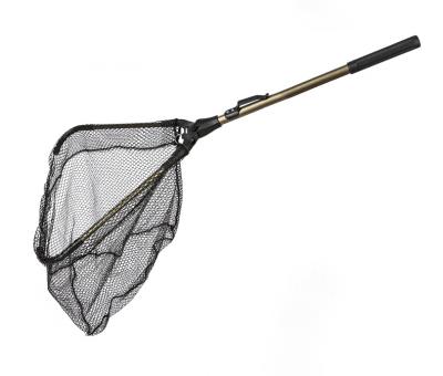 China Gelatinize Aluminum Alloy Net Nylon Material Fly Fish Landing Mesh Landing Net for sale