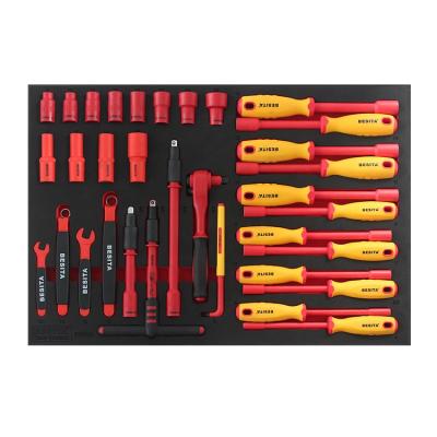 China High Quality 1000 Pcs VDE Insulated Car Repair Tools 33 Wrench And Socket Tool Kits for sale