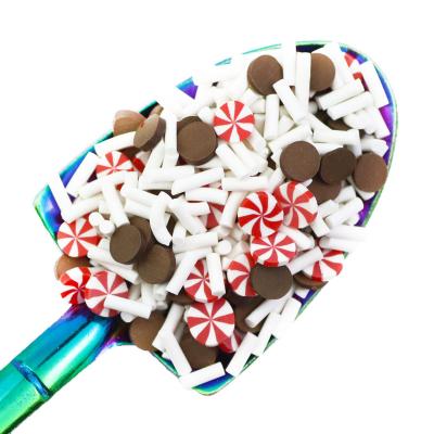 China Worldwide Brown Got Circle Peppermint Christmas Red Polymer Clay Sprinkles Slices For Slime Opens Nail Deco Tumbler Resin Fillers for sale