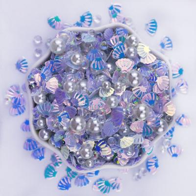 China Around the World White Shells Sparkles Crystal Stone Mix Christmas Polymer Clay Sprinkles Slices For Slime Crafts Nail Deco Tumbler Resin Fillers for sale