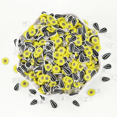 China Spout Around the World Easter Sunflower Seed Polymer Clay Sprinkles Slices Easter Spring Sunflowers for Mud Crafts Nail Tumbler Resin Fillers for sale