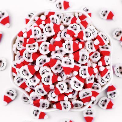 China Worldwide Santa Claus Christmas Polymer Clay Sprinkles Slice Tumbler Resin Fillers Santa Claus For Slime Crafts Nail Deco for sale