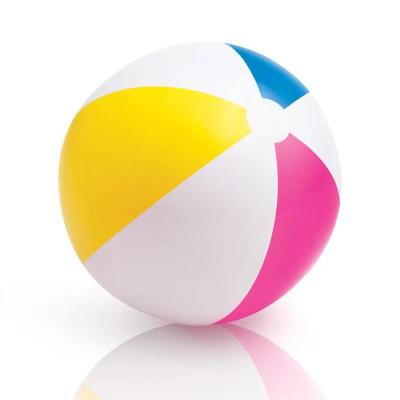 China INTEX 59030 PVC Panel Inflatable Shiny Beach Ball Inflatable Ball Balloons Kids Summer Beach Toys for sale