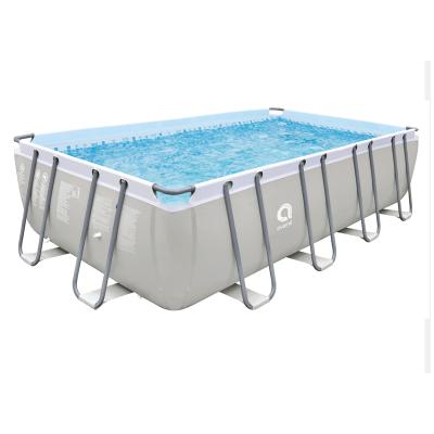 China Wholesale Jilong Avenli 17723 Rectangular Steel Frame Swimming Pool Stainless Steel Rectangular Swimming Pool 394cm x 207cm x 80cm for sale