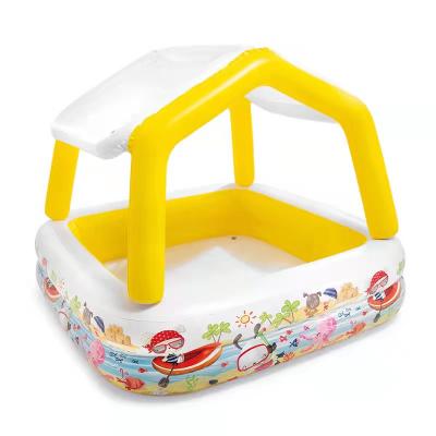 China Sun Shade INTEX 57470 Inflatable Sun Shade Baby Swimming Pool Set For Kids for sale