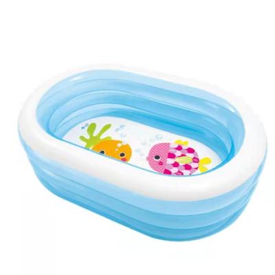 China The INTEX 57482 Drain Plug My Sea Friends Elliptical Pool Inflatable Oval Pool Set For Kids for sale