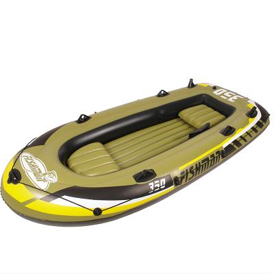 China Super fun jilong 07209-1 FISHMAN 350 boat set 3-4 people inflatable fishing boat with paddles rafting boat for outdoor for sale