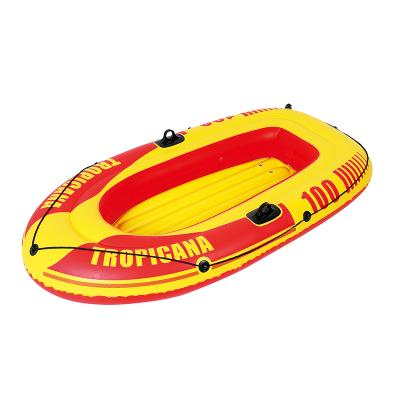 China Super fun jilong 07219 Tropicana 100 boat set 1-2 person inflatable fishing boat with paddles rafting boat for outdoor for sale