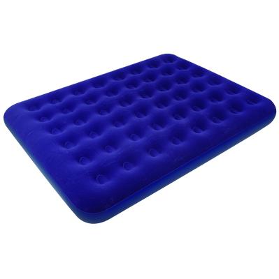 China 48 Coins PVC Inflatable Flocking Air Sleep Bed Air Mattress Foldable Inflatable Camping Inflatable Mattress Air Mattress For Sale for sale