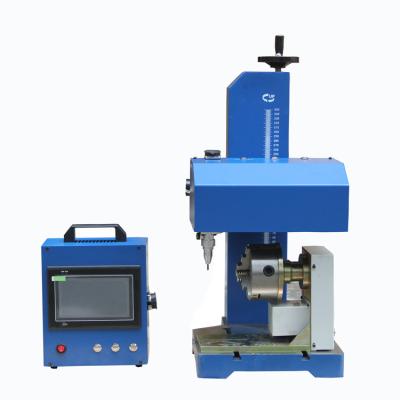 China Pneumatic CNC Dot Peen Engraving Machine Metal Plate Dot Peen Marking Machine 140*80mm Desktop Nameplate Automatic Engraving Machine for sale